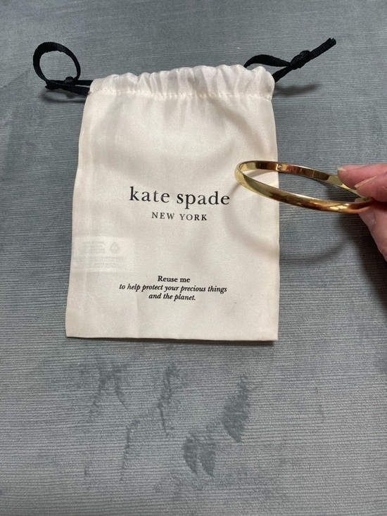 kate spade Jewelry - EUC Kate Spade New York Heart of Gold”Bangle Bracelet 12k gold plated, dust bag